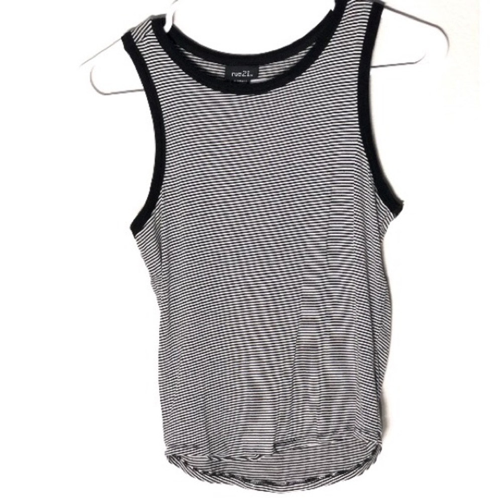 Black and White Stripped Tank Top
